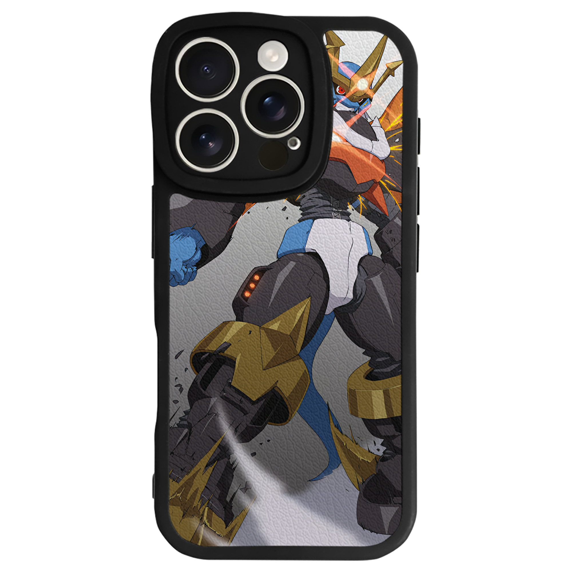 （画像用） Digimon デジタルモンスター/デジモン 【iPhone 16シリーズ対応】シリコンスマホケース（レザー調） 材質：シリコン